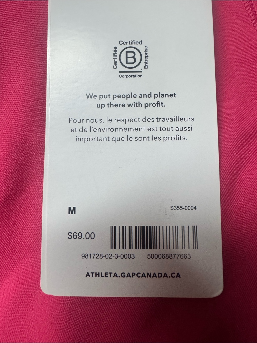 Athleta Shanti PowerVita Long Sleeve Crop Top Pink NWT Medium Thumbholes - Picture 6 of 12